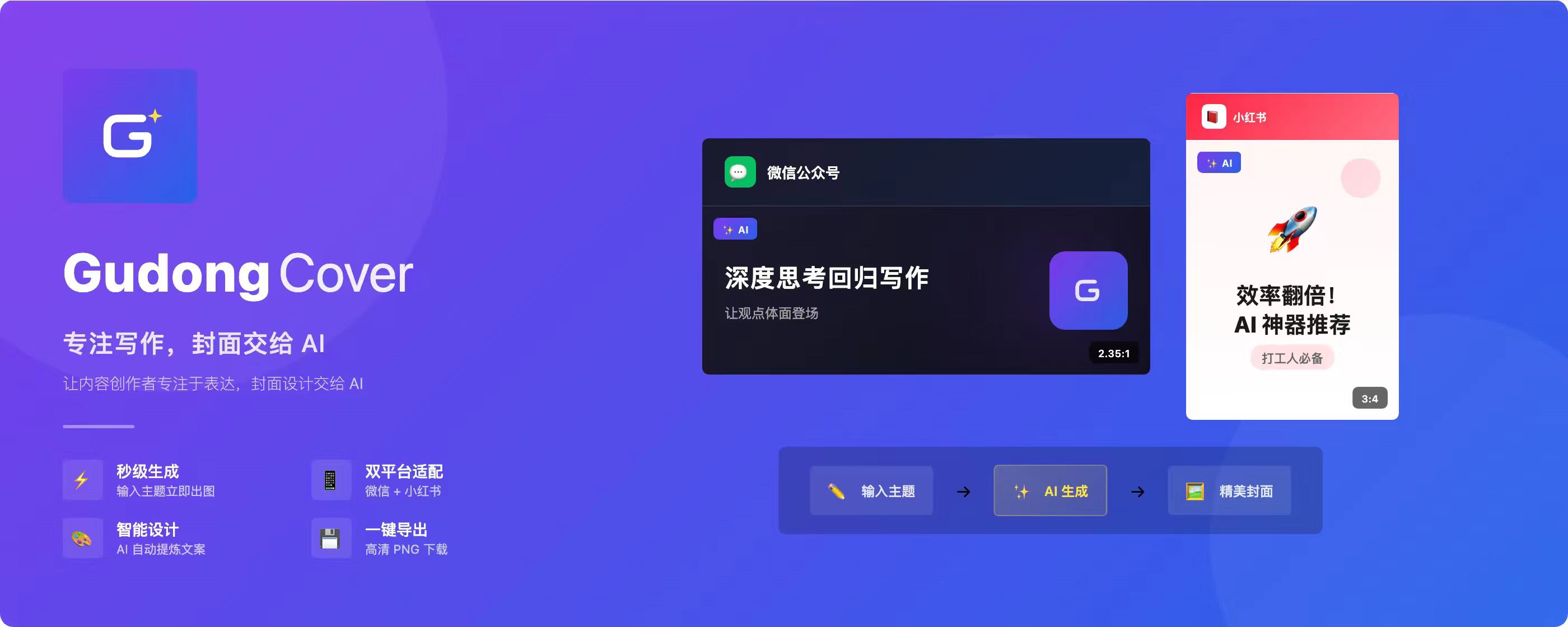 【工具自荐】Gudong Cover - 一个开源的文章封面生成工具 · Issue #8789 · ruanyf/weekly · GitHub